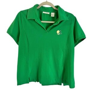 Liz Golf Liz Claiborne Polo Shirt Women's Size Petite Large Short Sleeve Green